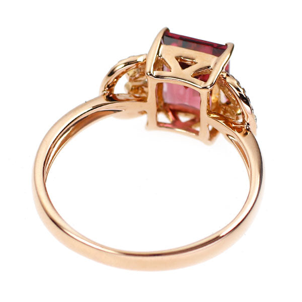 K18PG トルマリン ダイヤモンド リング 1.70ct D0.12ct