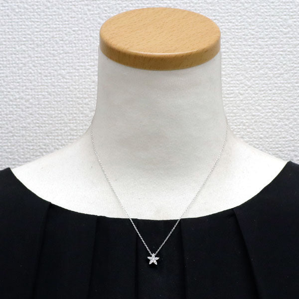 ポンテヴェキオ K18WG ダイヤモンド ペンダントネックレス 0.20ct スター