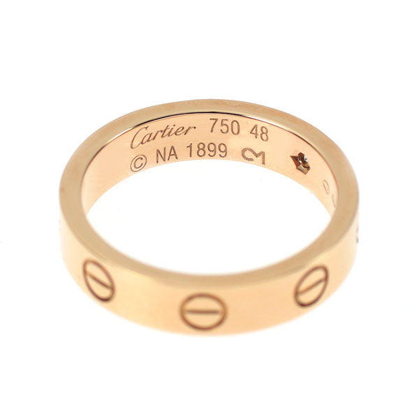 カルティエ K18PG ダイヤモンド リング ミニラブ 48号