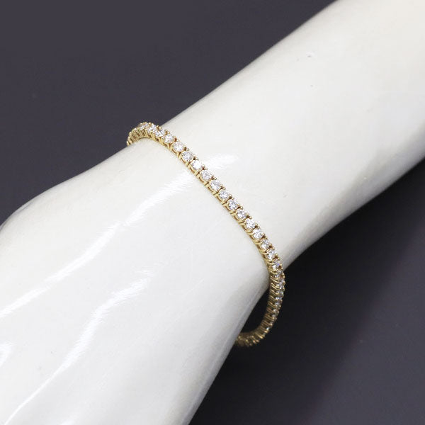 K18YG ダイヤモンド テニス ブレスレット 3.80ct