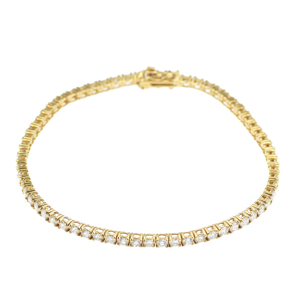 K18YG ダイヤモンド テニス ブレスレット 3.80ct