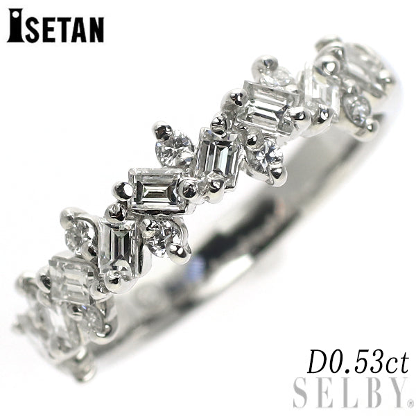 伊勢丹 Pt900 ダイヤモンド リング 0.53ct