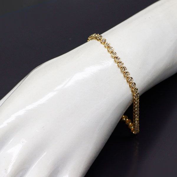 K18YG ダイヤモンド ブレスレット 1.00ct テニス