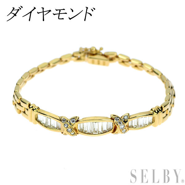 K18YG ダイヤモンド ブレスレット