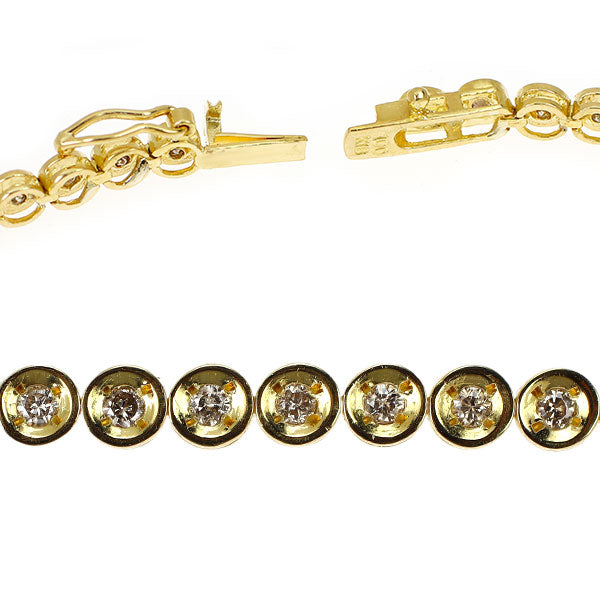 K18YG ダイヤモンド ブレスレット 1.00ct テニス