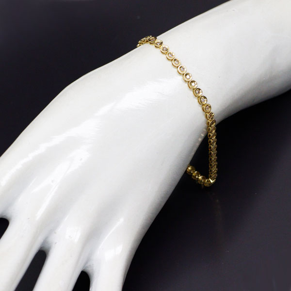 K18YG ダイヤモンド ブレスレット 1.00ct テニス