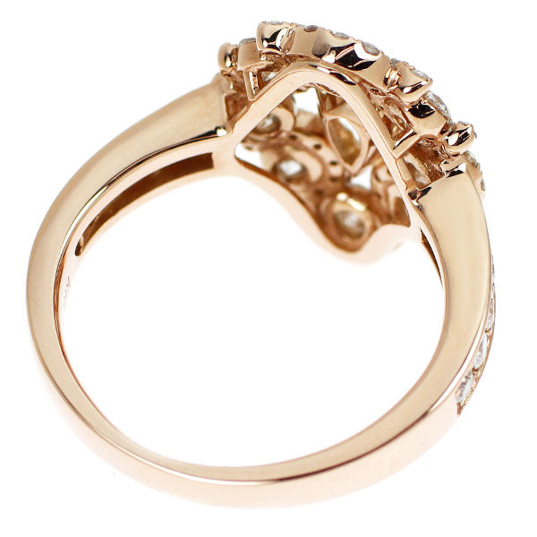 K18PG ペアシェイプ ダイヤモンド リング 0.566ct D1.38ct