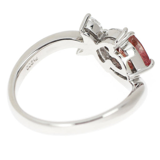Pt900 パパラチアサファイア ダイヤモンド リング 0.671ct D0.29ct