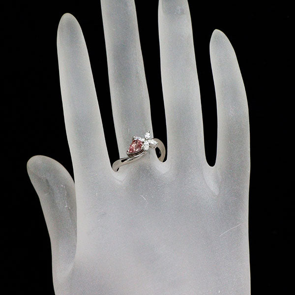 Pt900 パパラチアサファイア ダイヤモンド リング 0.671ct D0.29ct