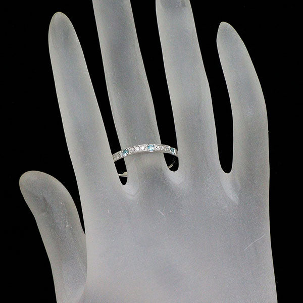 Pt950 パライバトルマリン ダイヤモンド リング 0.14ct D0.17ct