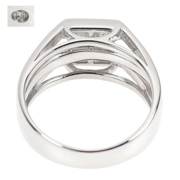 田崎真珠 Pt900 プリンセスカット ダイヤモンド リング 0.88ct ミステリーセッティング
