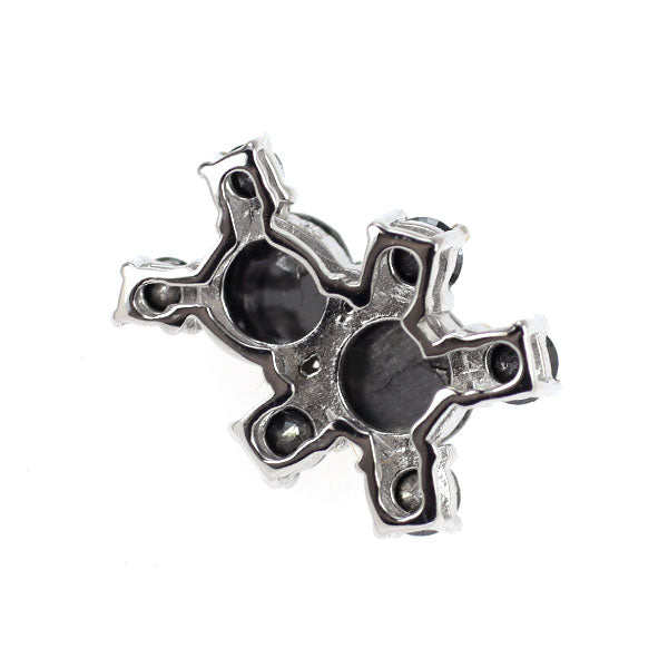 K18WG ブラック ダイヤモンド ペンダントトップ 1.00ct 熊