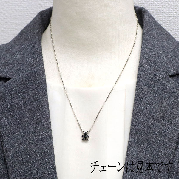 K18WG ブラック ダイヤモンド ペンダントトップ 1.00ct 熊