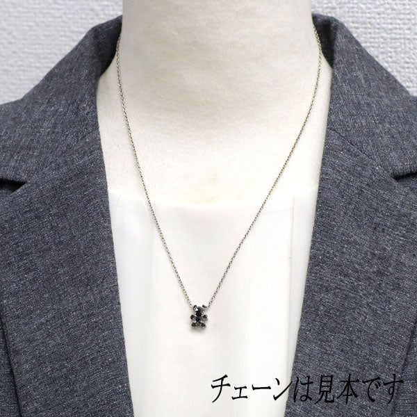 K18WGブラックダイヤペンダント