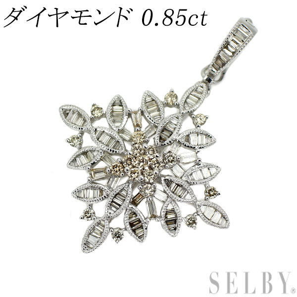 K18WG  ダイヤモンド ペンダントトップ 0.85ct