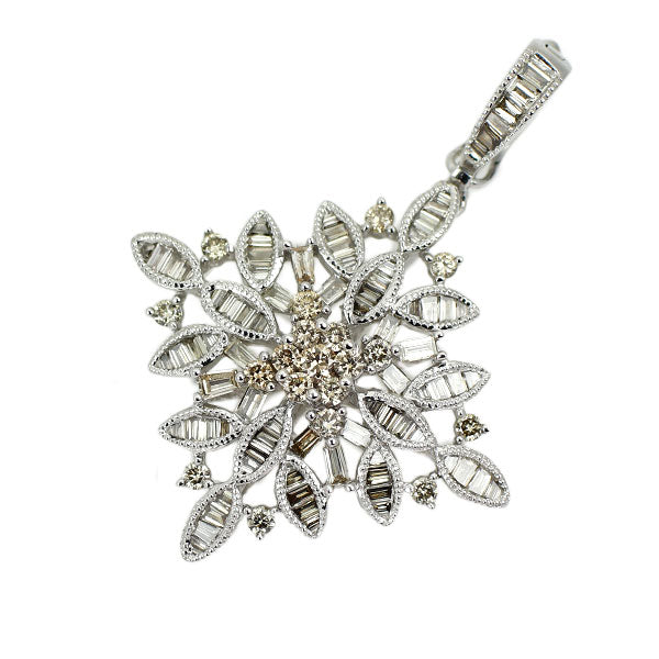 K18WG  ダイヤモンド ペンダントトップ 0.85ct