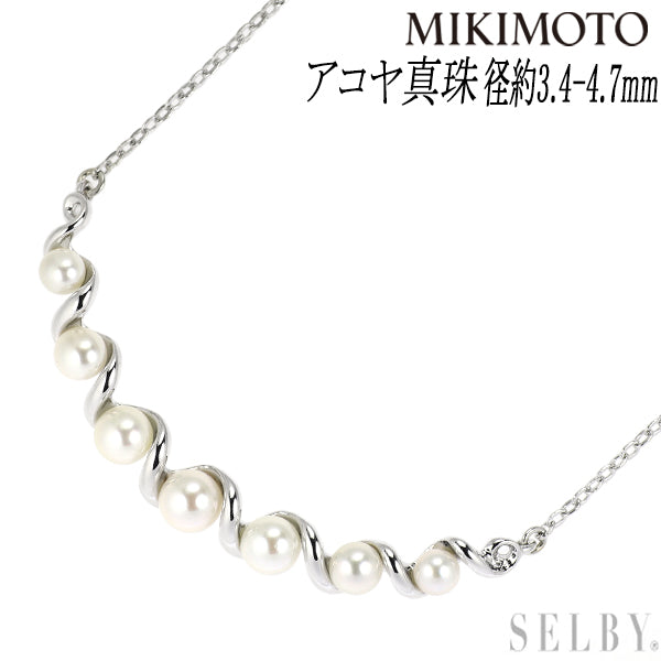ミキモト SV アコヤ 真珠 ペンダントネックレス 径約3.4-4.7mm