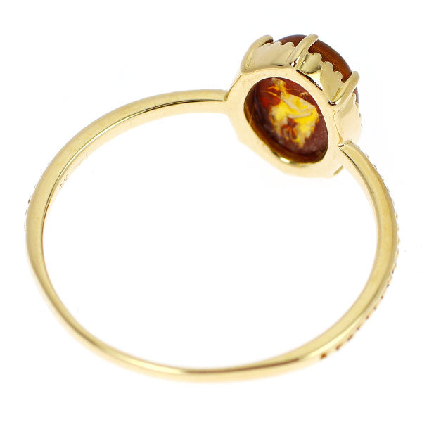 K18YG 琥珀 リング インタリオ — セルビーオンラインストア