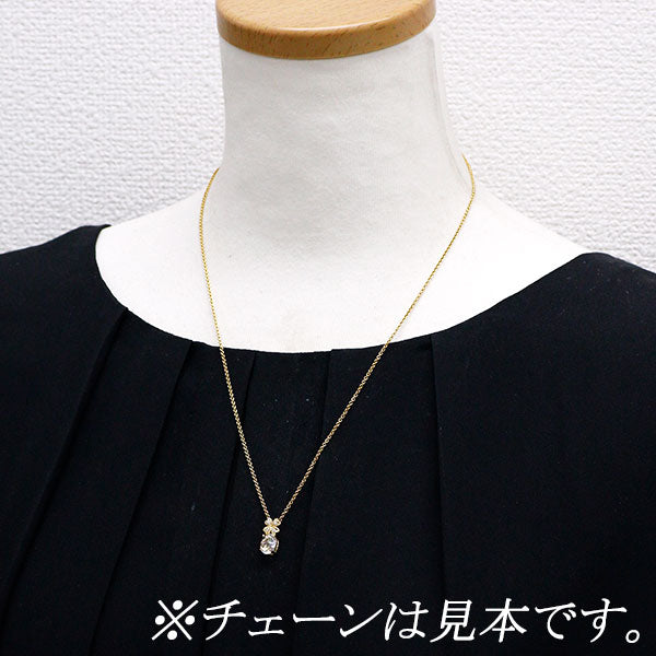 K18YG ムーンストーン ダイヤモンド ペンダントトップ 1.27ct D0.03ct