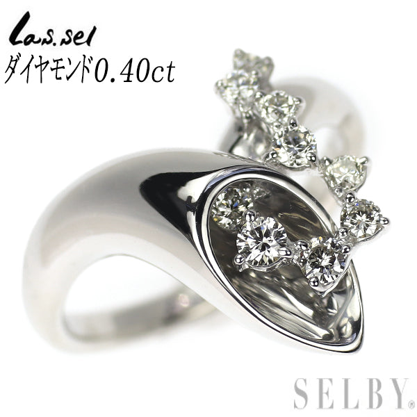 ラッセル K18WG ダイヤモンド リング 0.40ct ブーケ