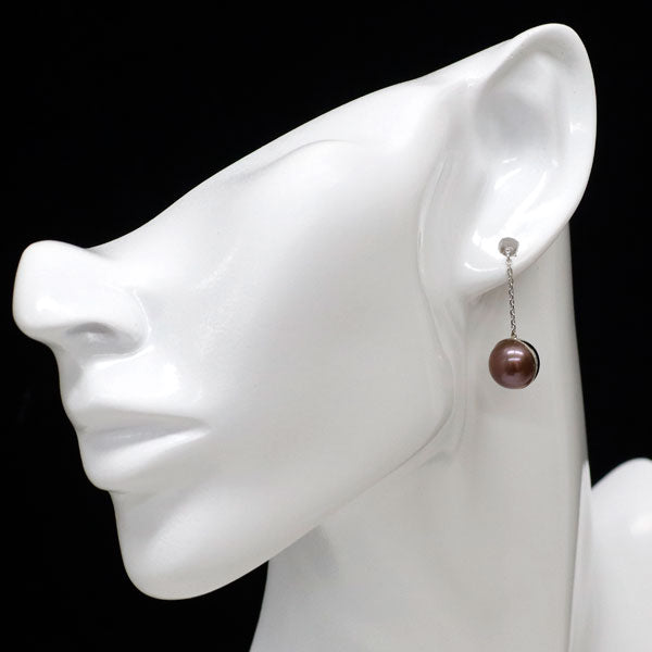 田崎真珠 M/G TASAKI K18WG 着色 淡水真珠/パール ピアス 径約 10.0mm アルルカン キャッチ社外