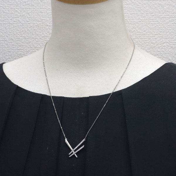 カラッチ Pt ダイヤモンド ペンダントネックレス 0.21ct
