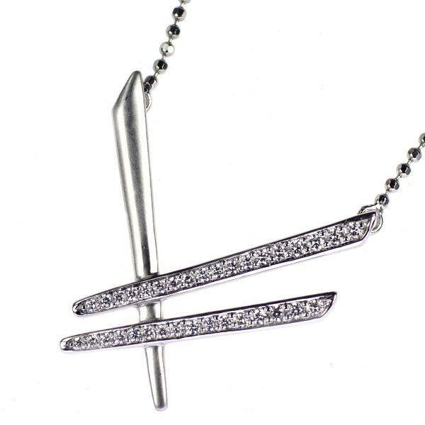 カラッチ Pt ダイヤモンド ペンダントネックレス 0.21ct