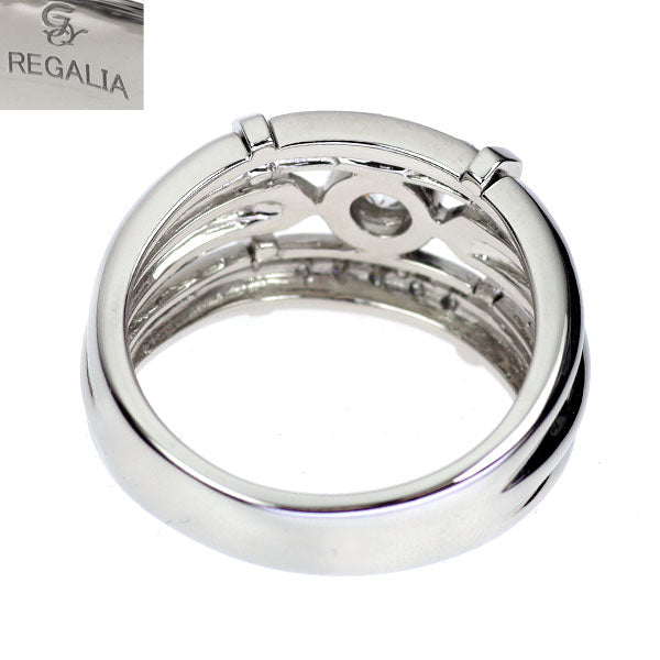 ゆきざき Pt900 ダイヤモンド リング 0.339ct D0.10ct レガリア