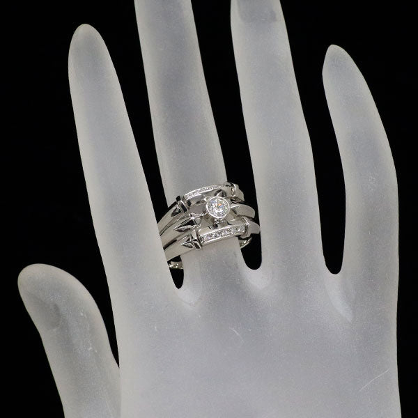 ゆきざき Pt900 ダイヤモンド リング 0.339ct D0.10ct レガリア