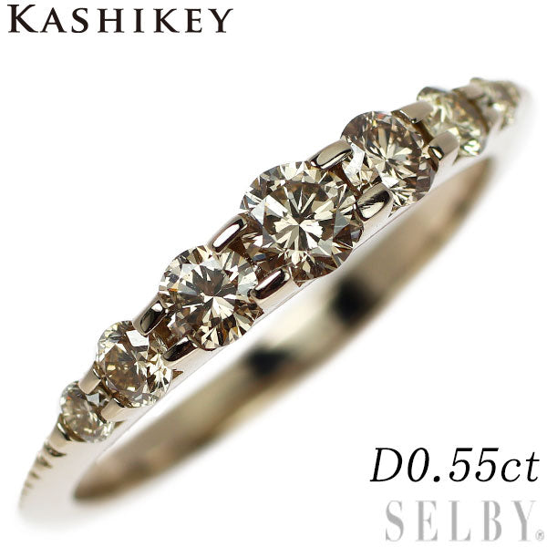 カシケイ K18BG ブラウン ダイヤモンド リング 0.55ct ネイキッド