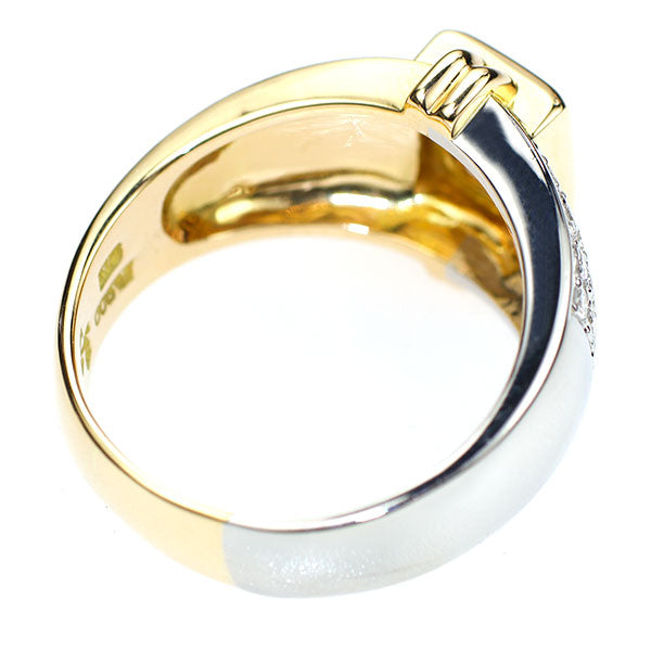 水野薫子 Pt900/ K18YG インペリアルトパーズ ダイヤモンド リング 1.35ct D0.26ct