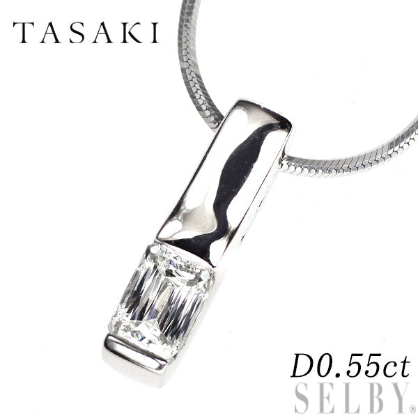 田崎真珠 Pt900/ Pt850 クリスカット ダイヤモンド ペンダントネックレス 0.55ct