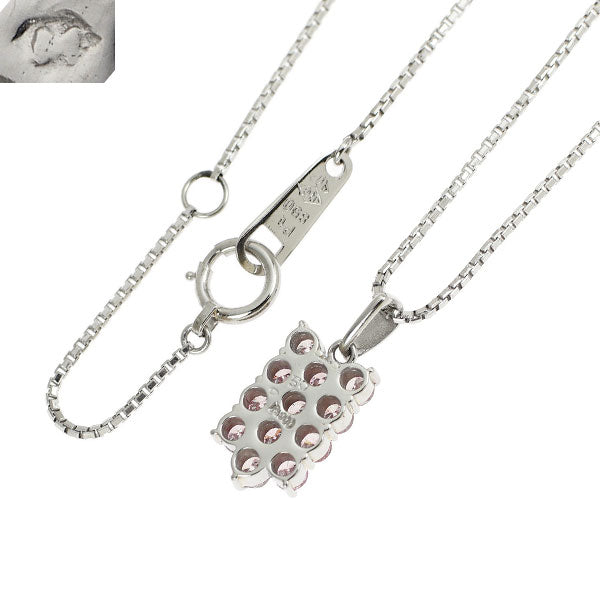 銀座ミワ Pt900/ Pt850 天然ピンクダイヤモンド ペンダントネックレス 0.50ct