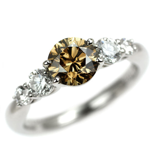 銀座ミワ Pt900 ダイヤモンド ダイヤモンド リング 1.02ct D0.50ct
