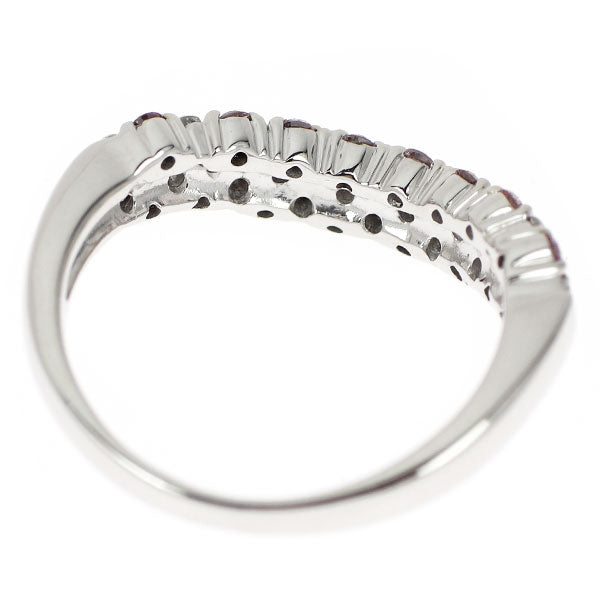 K18WG 天然ピンク ダイヤモンド リング 0.30ct D0.20ct