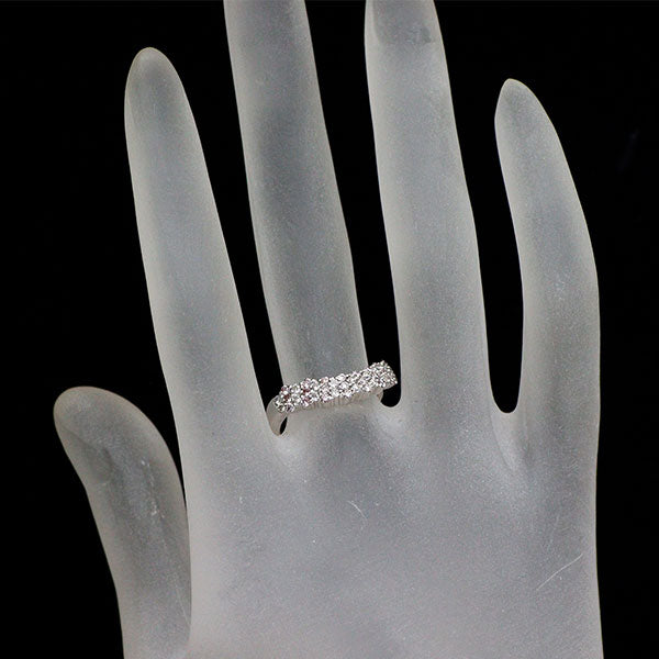 K18WG 天然ピンク ダイヤモンド リング 0.30ct D0.20ct