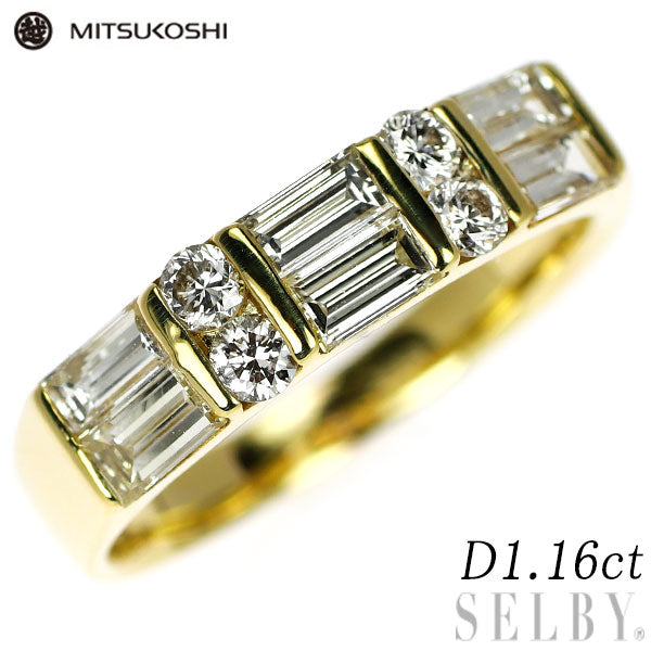 三越 K18YG ダイヤモンド リング 1.16ct