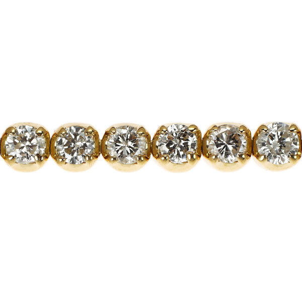 K18YG ダイヤモンド ブレスレット 5.00ct テニス 《セルビー銀座店》【中古】