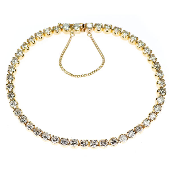 K18YG ダイヤモンド ブレスレット 5.00ct テニス 《セルビー銀座店》【中古】