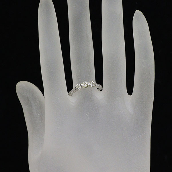 Pt900 ダイヤモンド リング 0.503ct D0.07ct