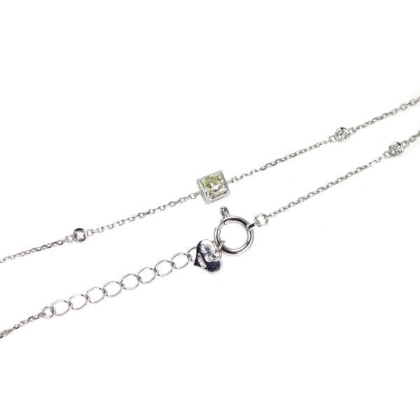 K18WG ダイヤモンド ブレスレット 0.50ct ステーション