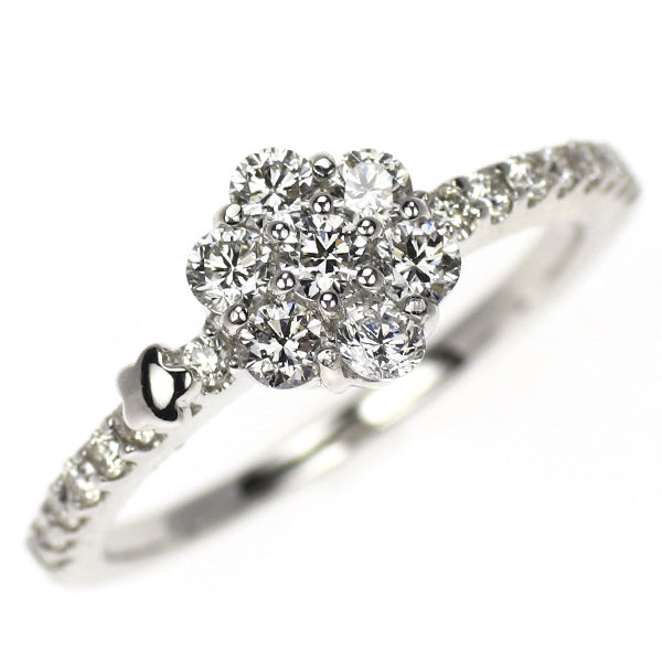 K18WG ダイヤモンド リング 0.50ct フラワー