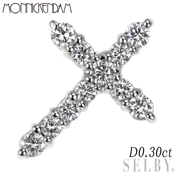 モニッケンダム Pt900 ダイヤモンド ペンダントトップ 0.30ct クロス