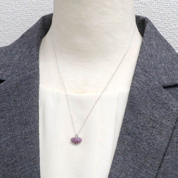 最大80％オフ 笠原真寿美 K18WG ペンダント ダイヤモンド ピンクサファイア ネックレス・ペンダント