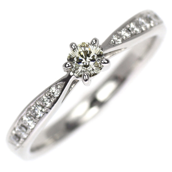 Pt900 さくらカット ダイヤモンド リング 0.158ct D0.10ct