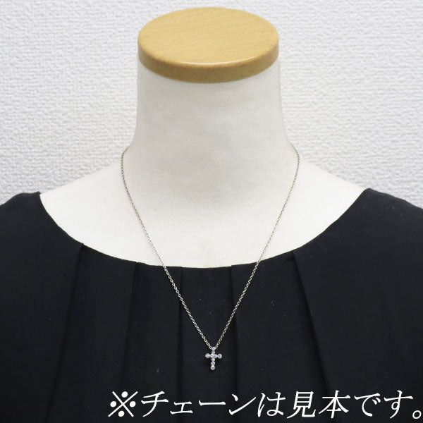 K18WG ダイヤモンド ペンダントトップ 0.40ct クロス