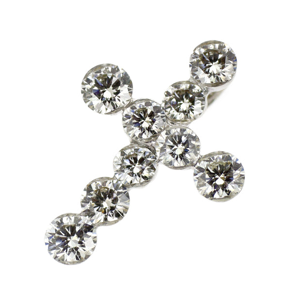 K18WG ダイヤモンド ペンダントトップ 0.40ct クロス