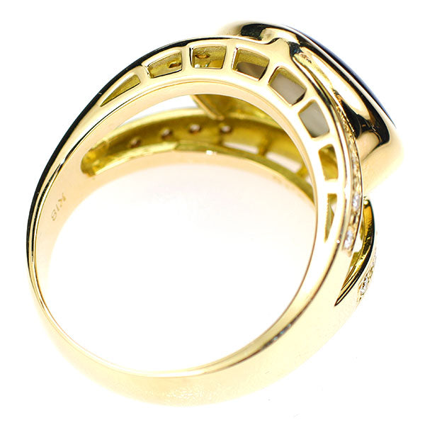 K18YG シェル ダイヤモンド リング D0.16ct ピクウェ