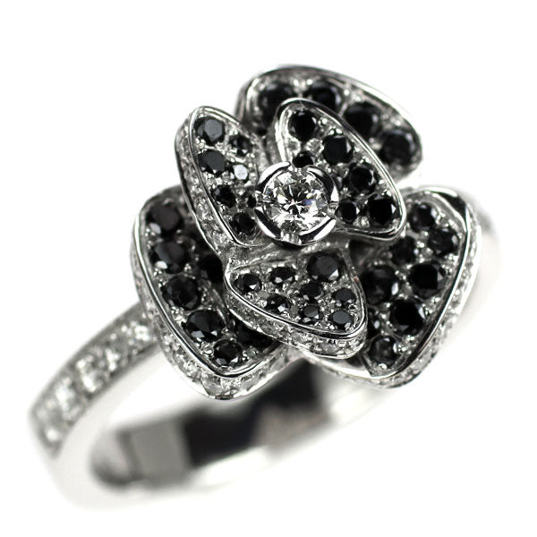 ポンテヴェキオ K18WG ダイヤモンド リング 0.64ct BD0.51ct ロゼッリーナ フラワー