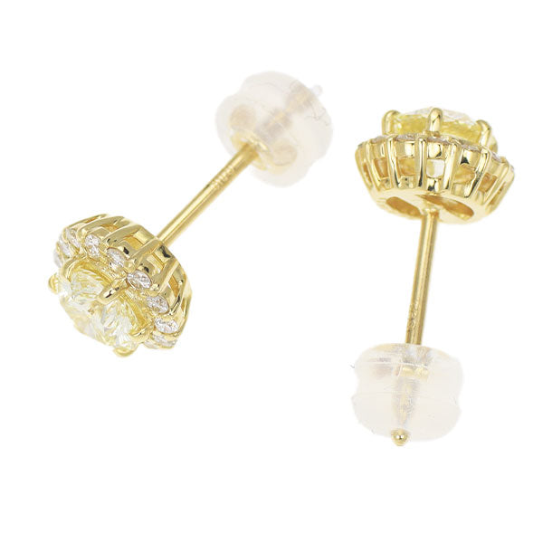 K18 1.127ct LY VVS-1/2 サクラカット　ピアス K18 1.127ct LY VVS-1/2 サクラカット ピアス
